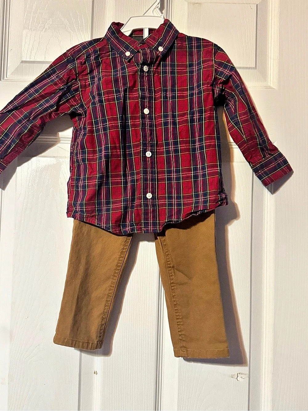 Plaid Matching Set in Red & Brown Baby 18-24M